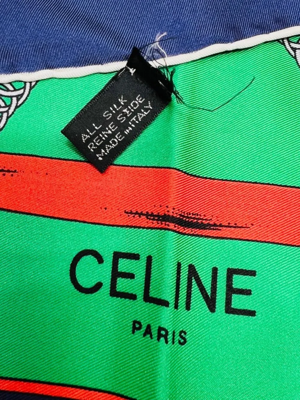New W/  Box Celine  Paris 100% Silk scarf  34